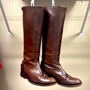 Frye Riding Boots, Brown Leather. Size 8 1/2.